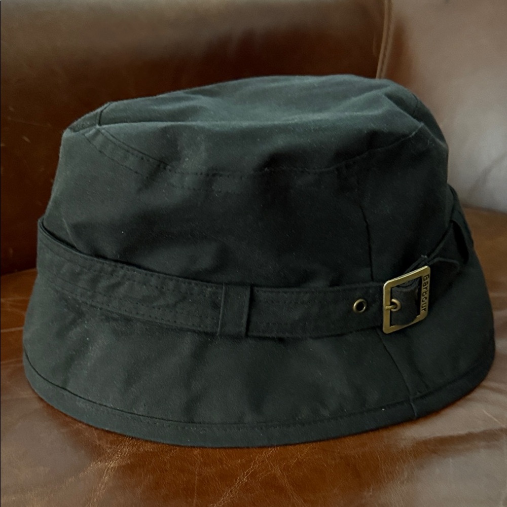 Barbour Black Bucket Hat with Buckle